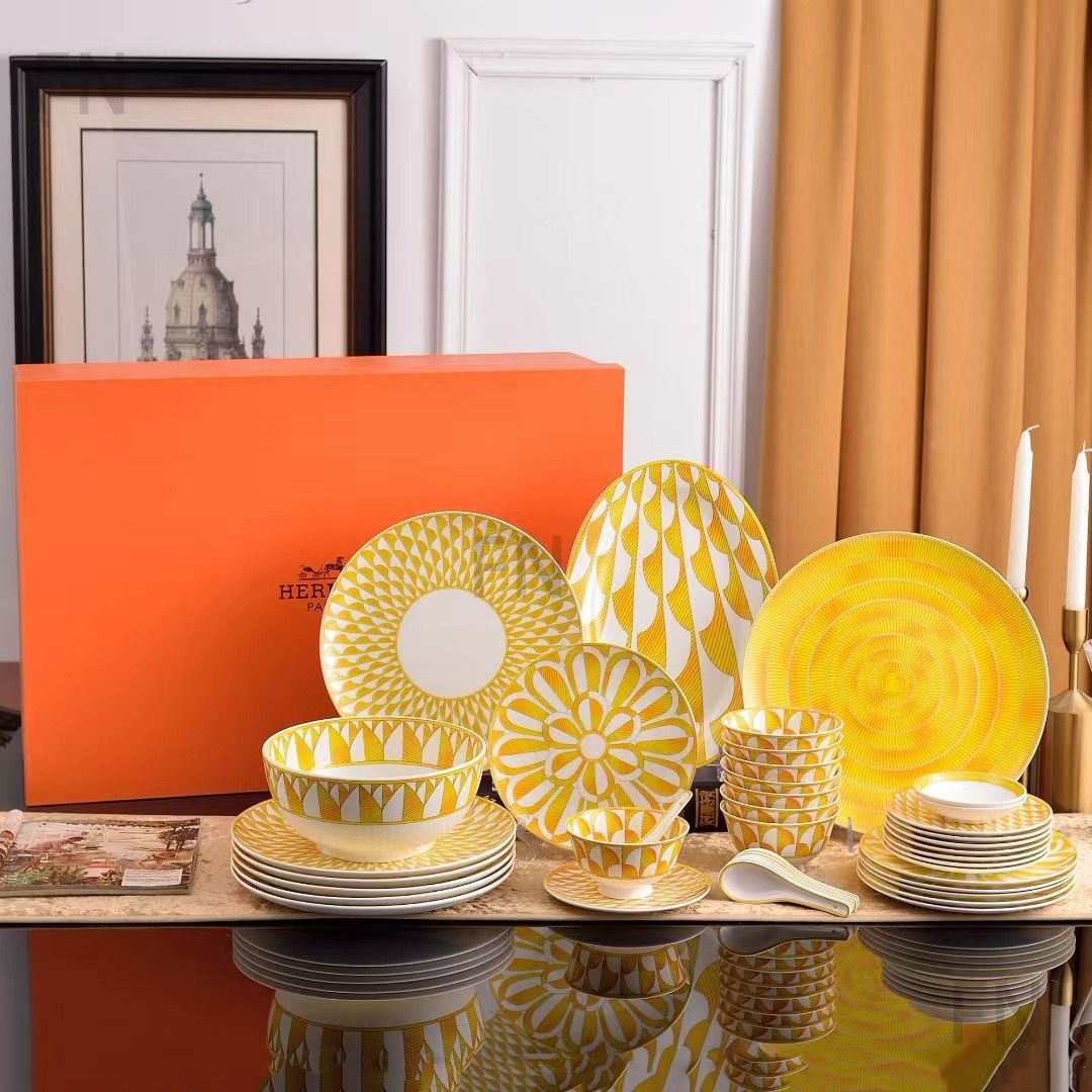 Hermes soup set for 6 people